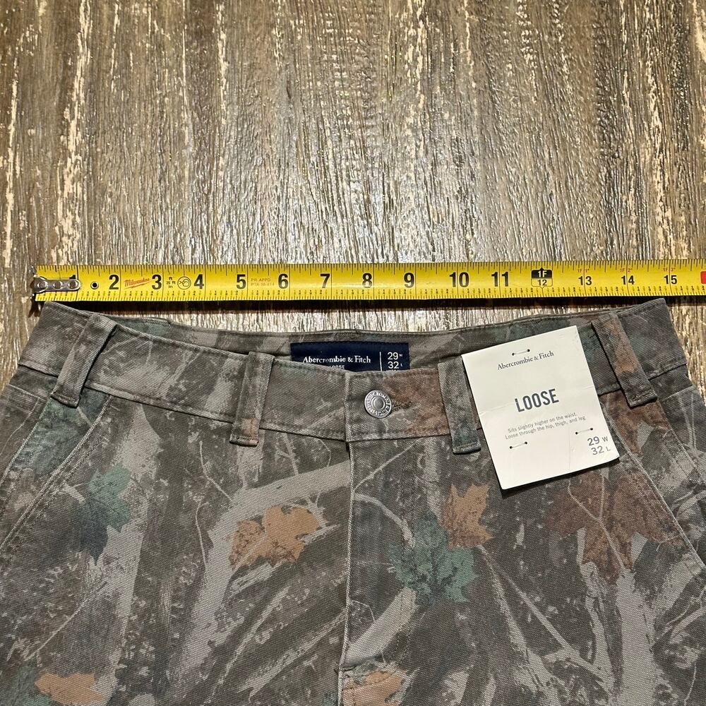 Abercrombie Loose Fit Camo Carpernter Workwear Canvas Pants 29W x 32L (30W x 31) - Picture 9 of 15